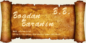 Bogdan Baranin vizit kartica